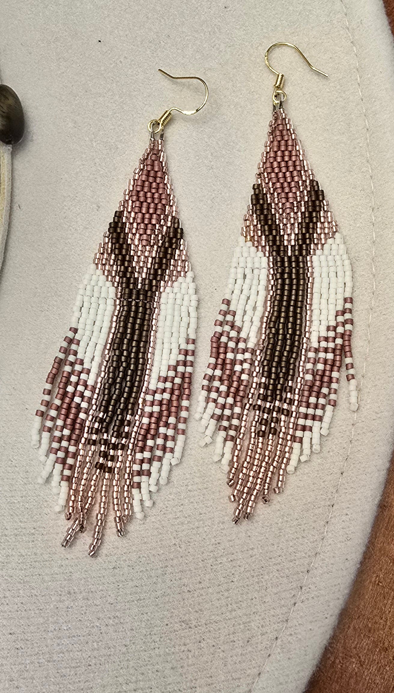 Tiger's Eye Fedora and Matching Earrings