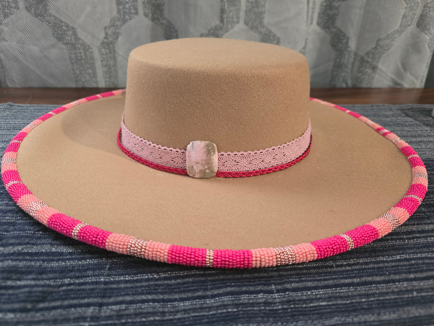 Boho Blush Wide Brimmed Hat
