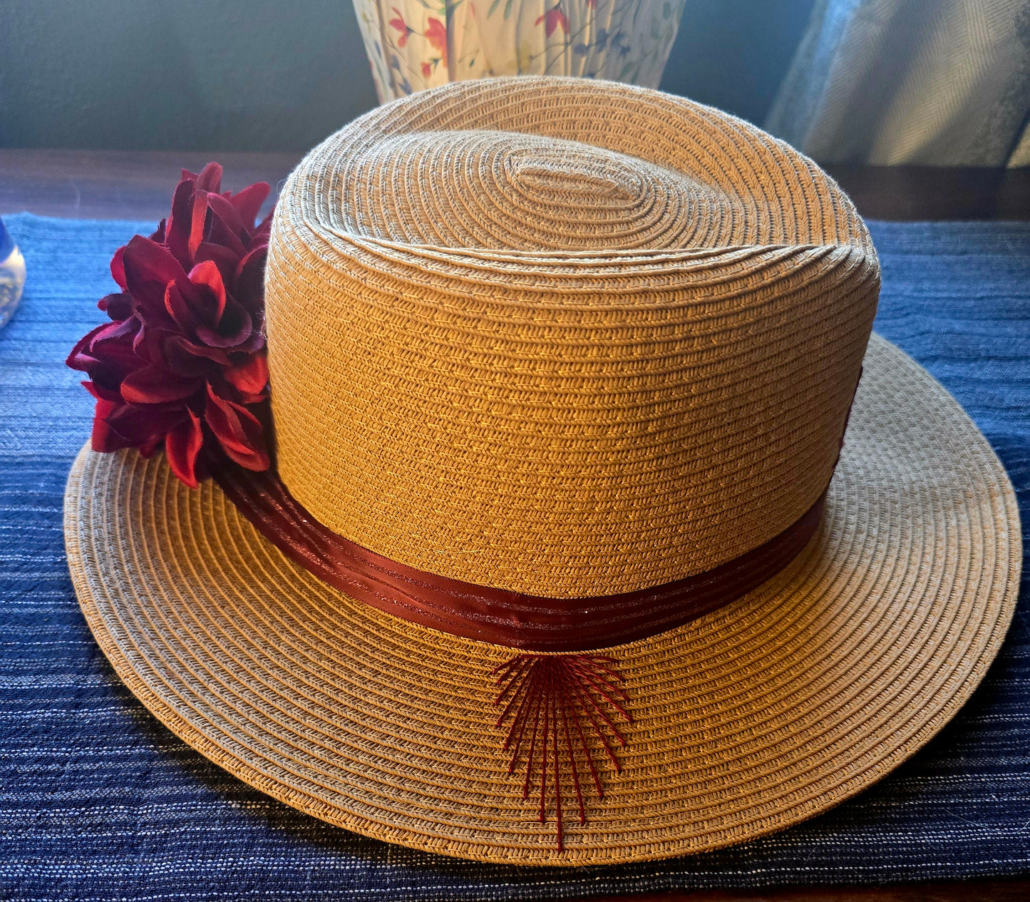 Scarlet Bloom Summer Hat