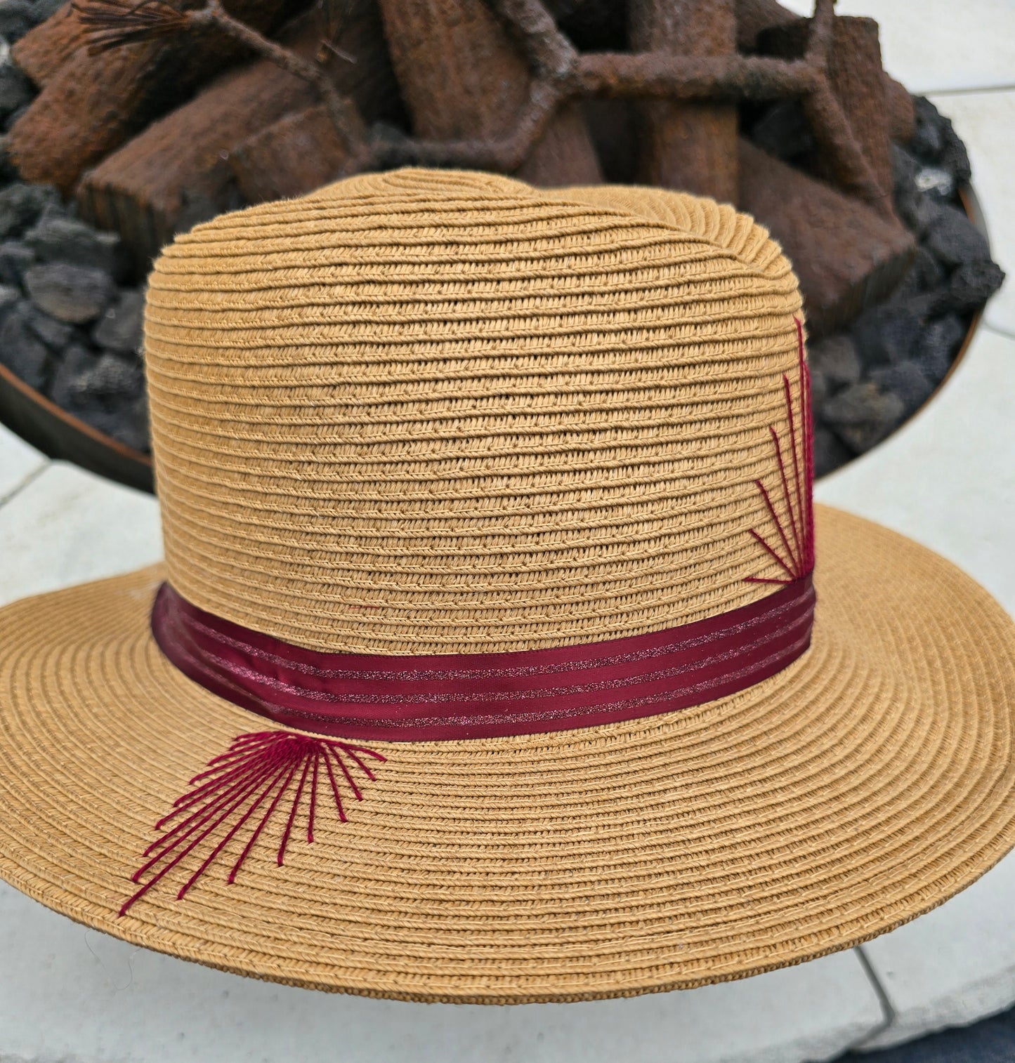 Scarlet Bloom Summer Hat