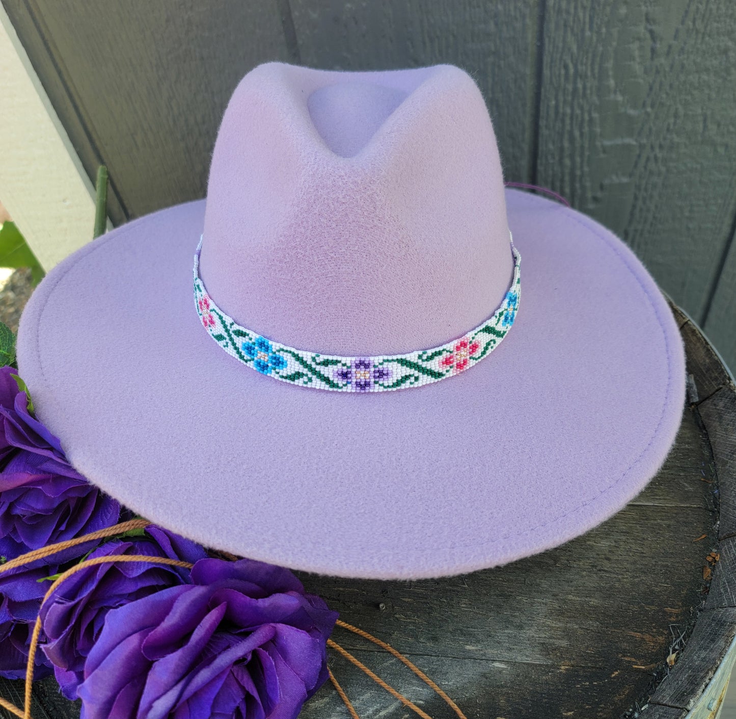 Hand Beaded Hat Band