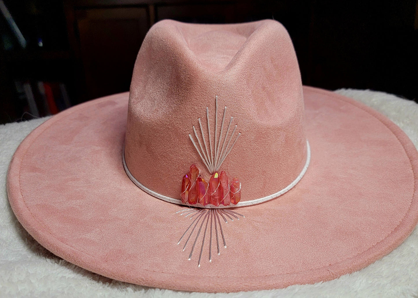 Pink Crystal Fedora