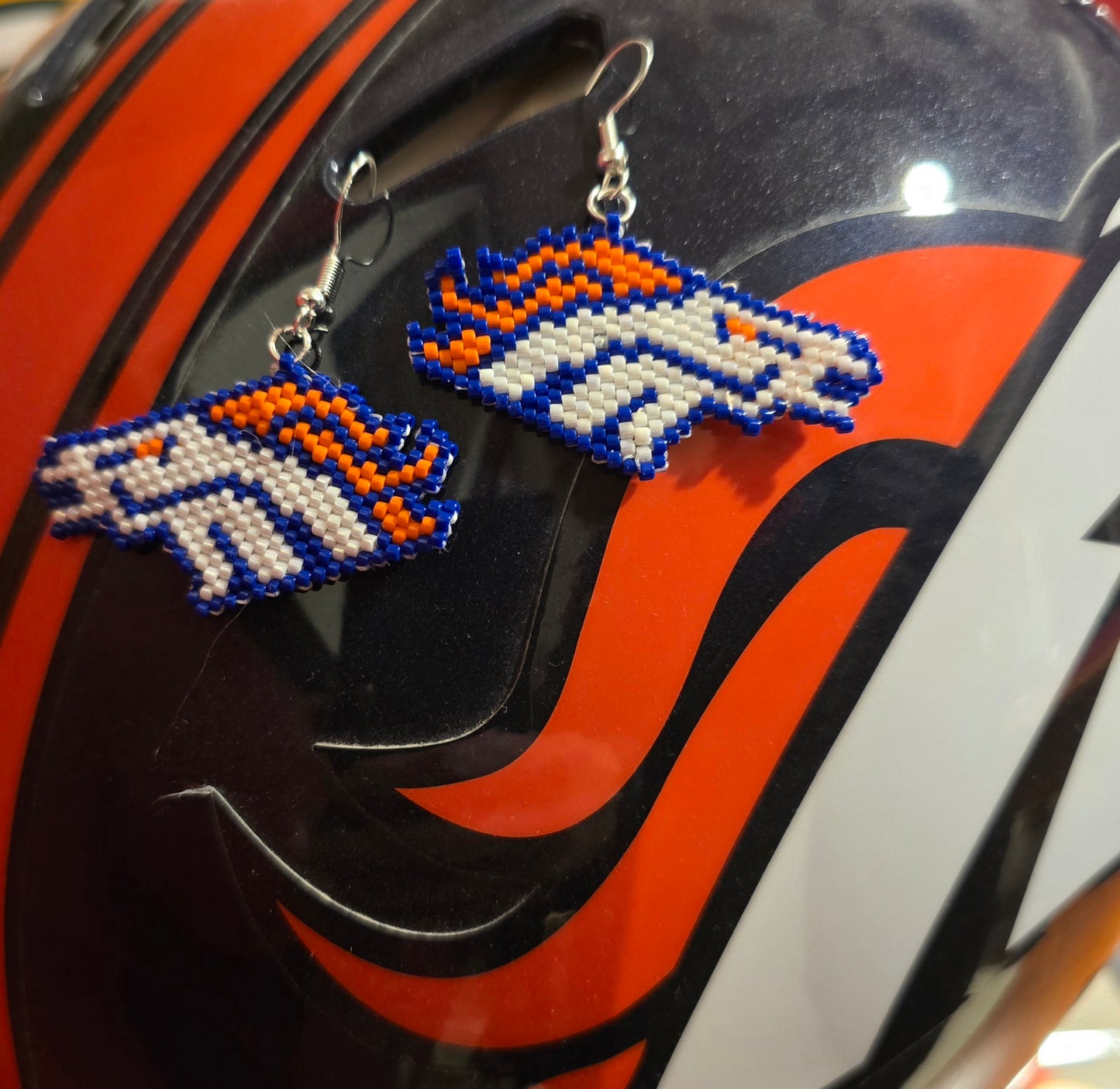 Broncos Pride Beaded Earrings