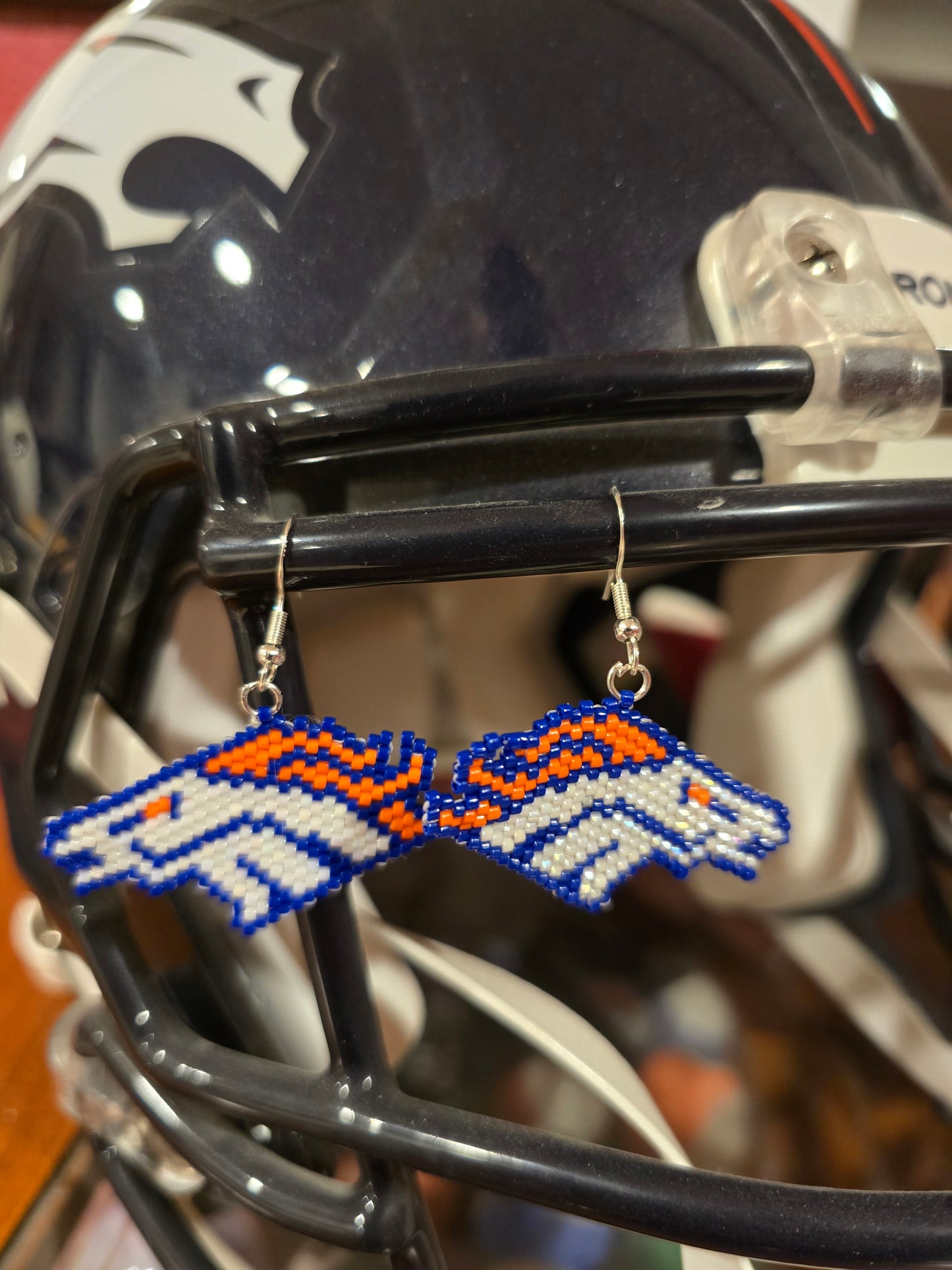 Broncos Pride Beaded Earrings