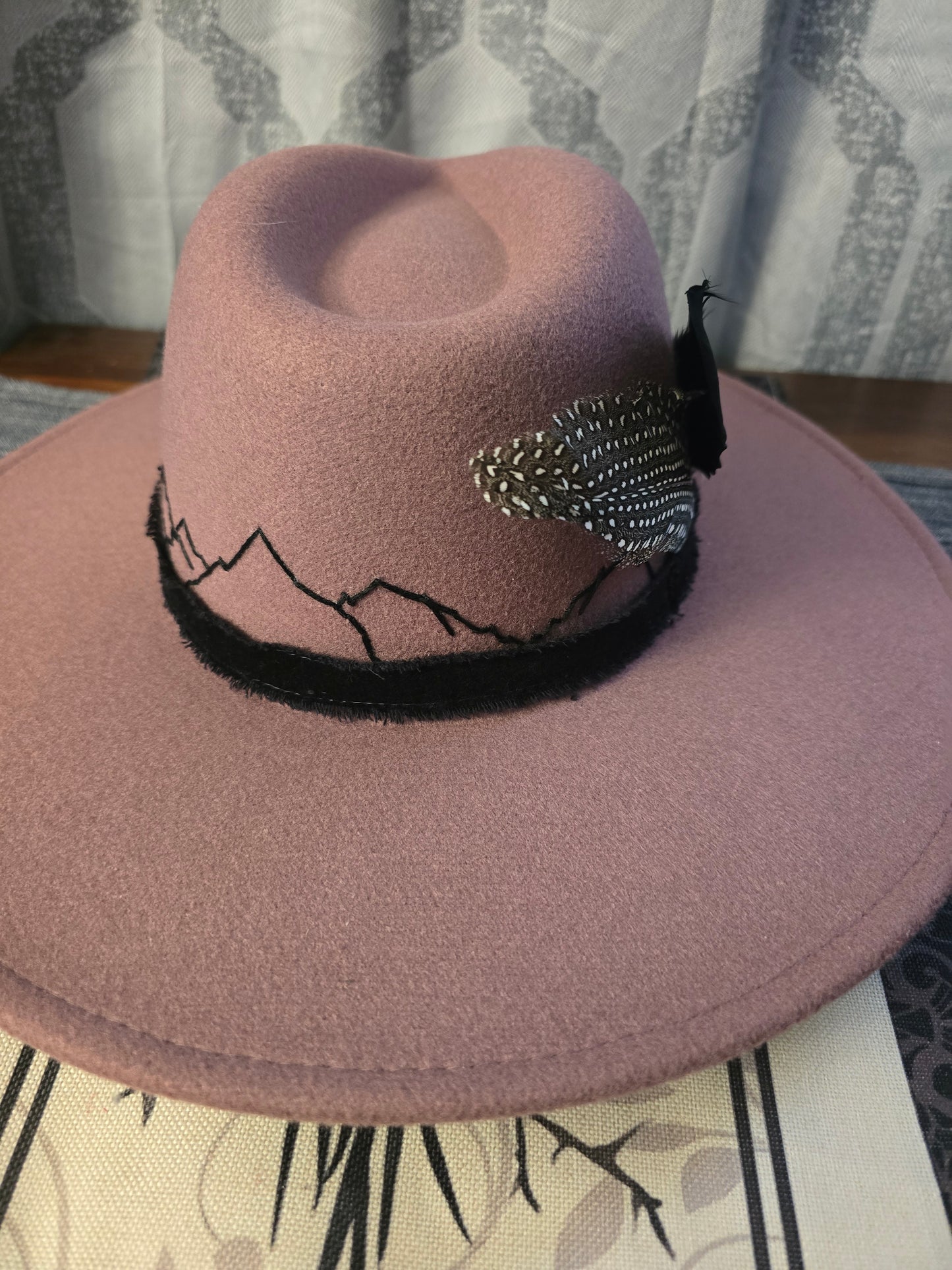 Mountain Spell Hand Embroidered Fedora