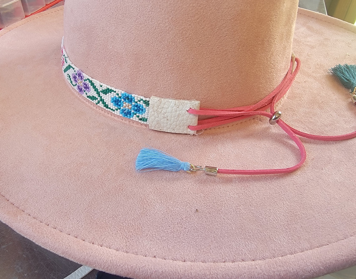 Hand Beaded Hat Band