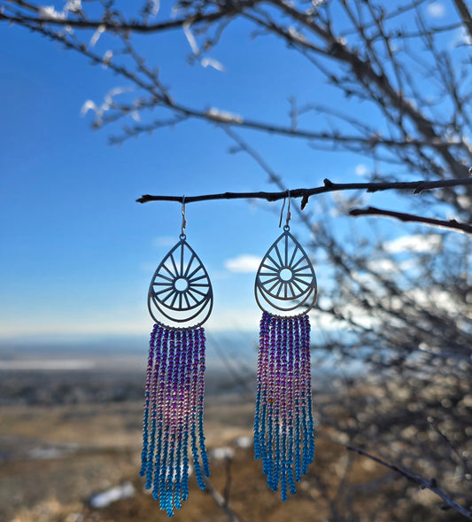 Sunburst Beaded Earrings