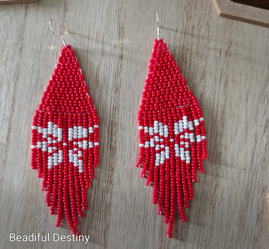 Sweater Weather Hand beaded Earrings