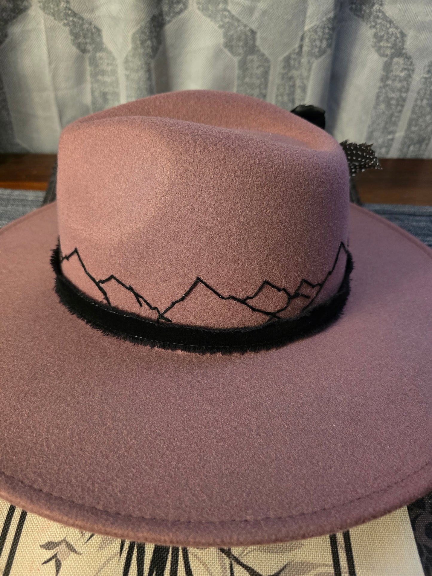 Mountain Spell Hand Embroidered Fedora