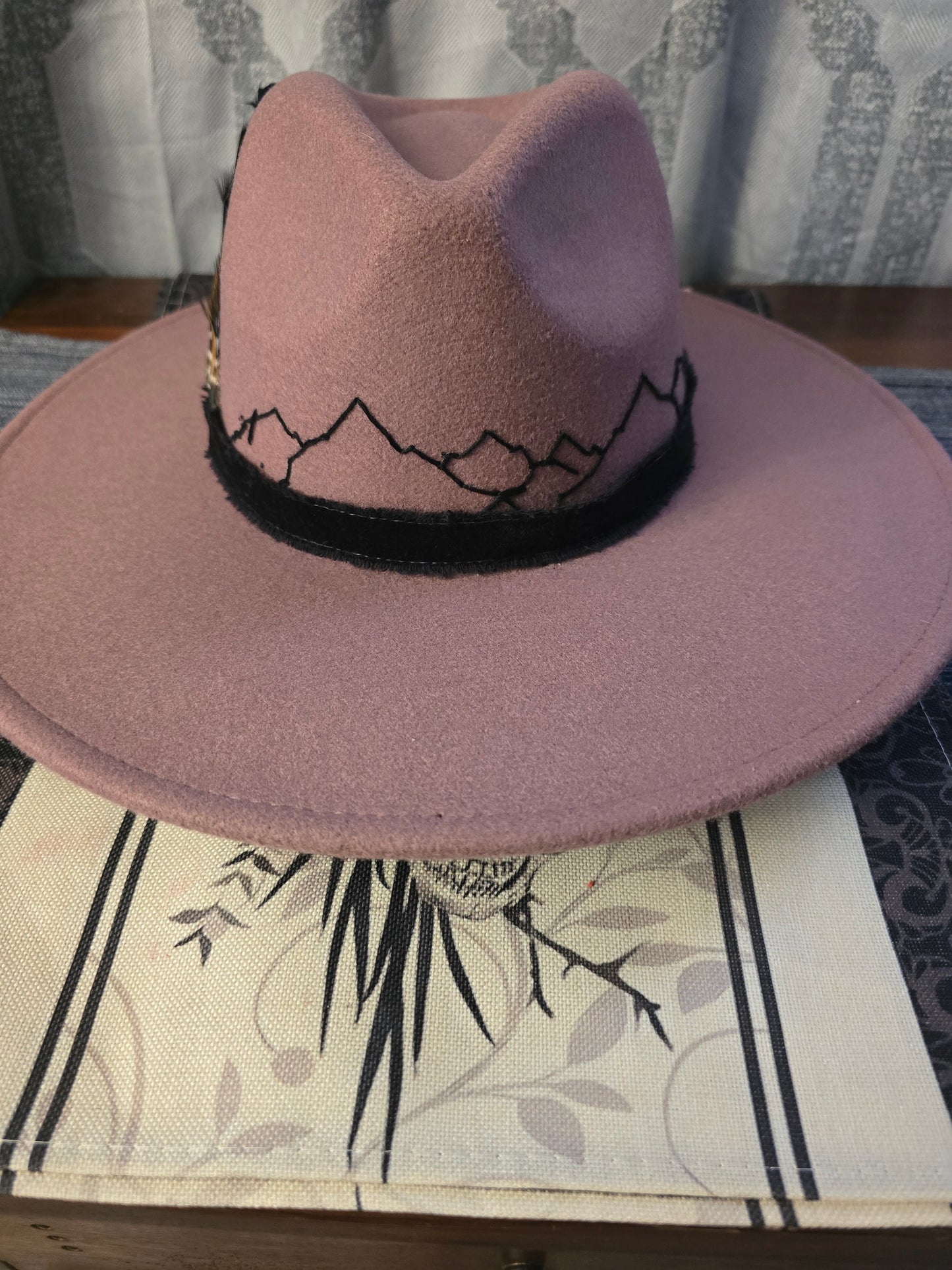 Mountain Spell Hand Embroidered Fedora