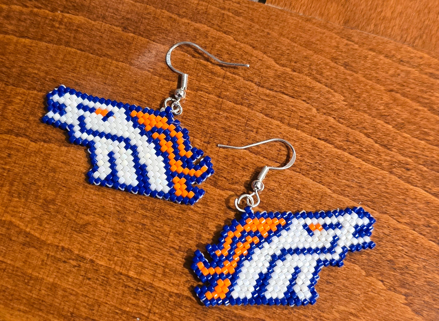 Broncos Pride Beaded Earrings