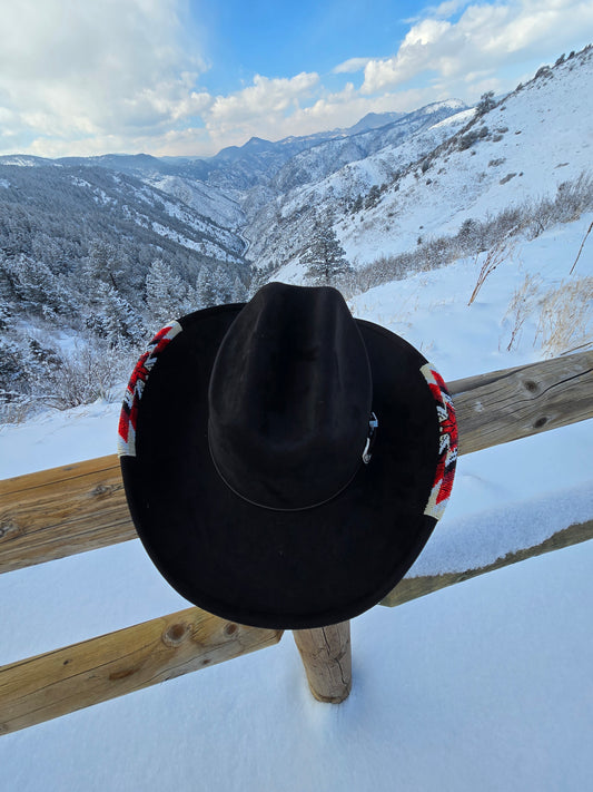 Rusted Peaks Beaded Cowboy Hat